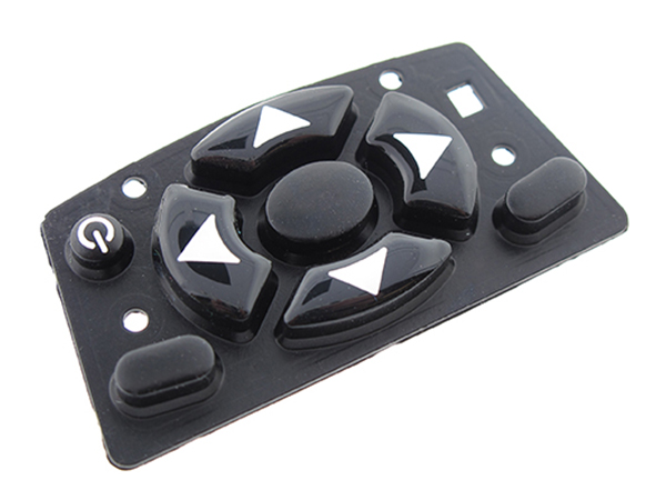 Clavier en caoutchouc conducteur - vue de face Conductive Rubber Keypad - Front View