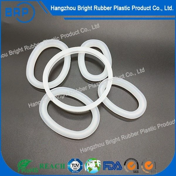 White Oval Rubber Sealing Ring Molded Parts