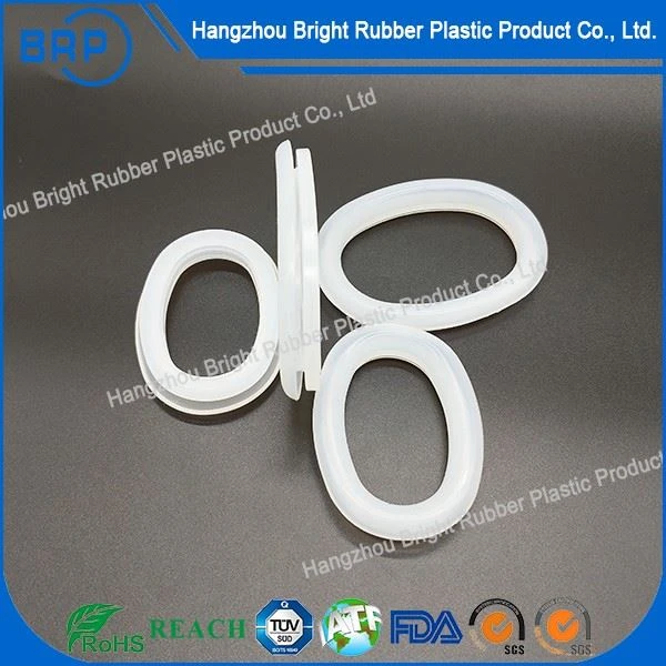 White Oval Rubber Sealing Ring Molded Parts